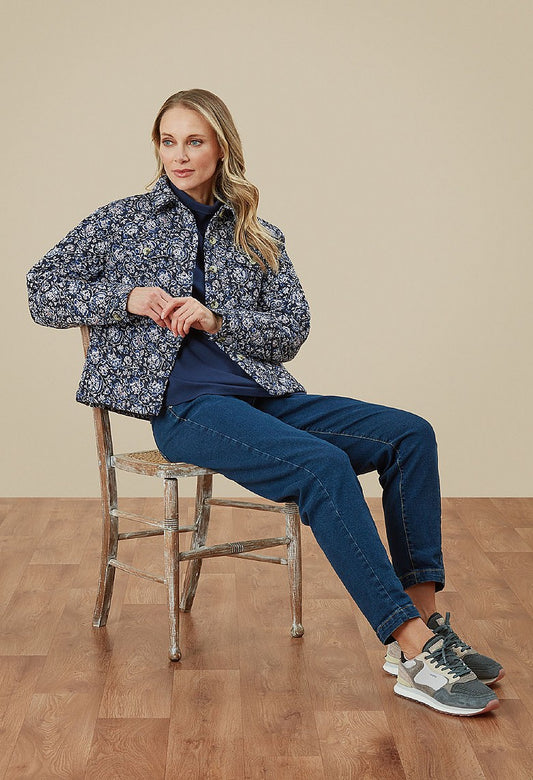 Marina Print Shree Quilted Shacket