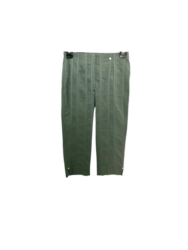 Robell Marie 07 seersucker Trousers Khaki