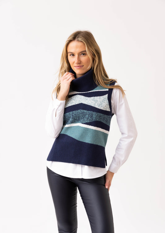 Marble Vest 8107-223 Teal