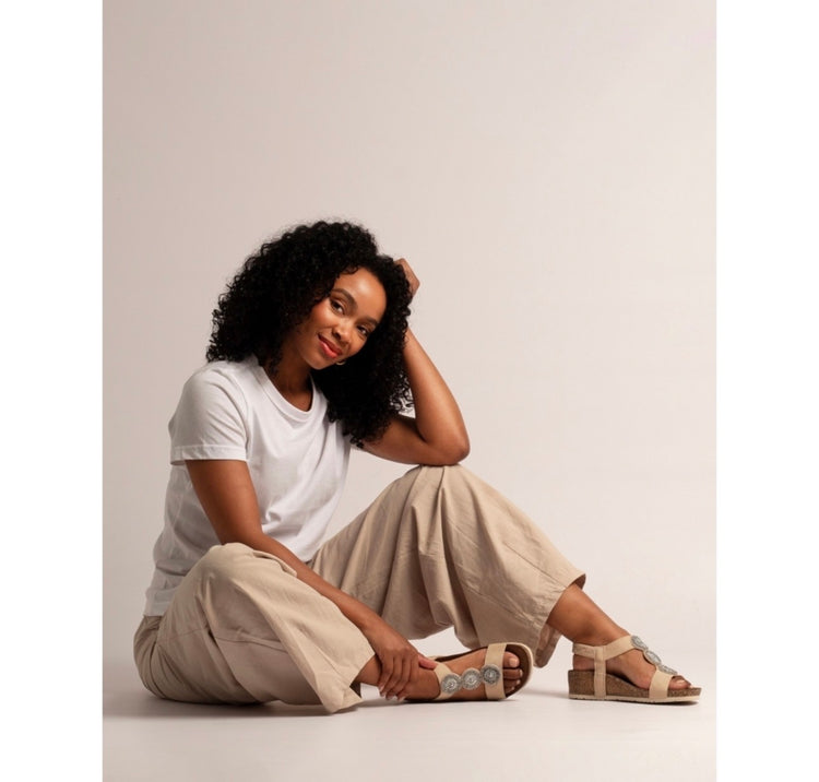 Lunar Cassidy Wedge Sandal Beige