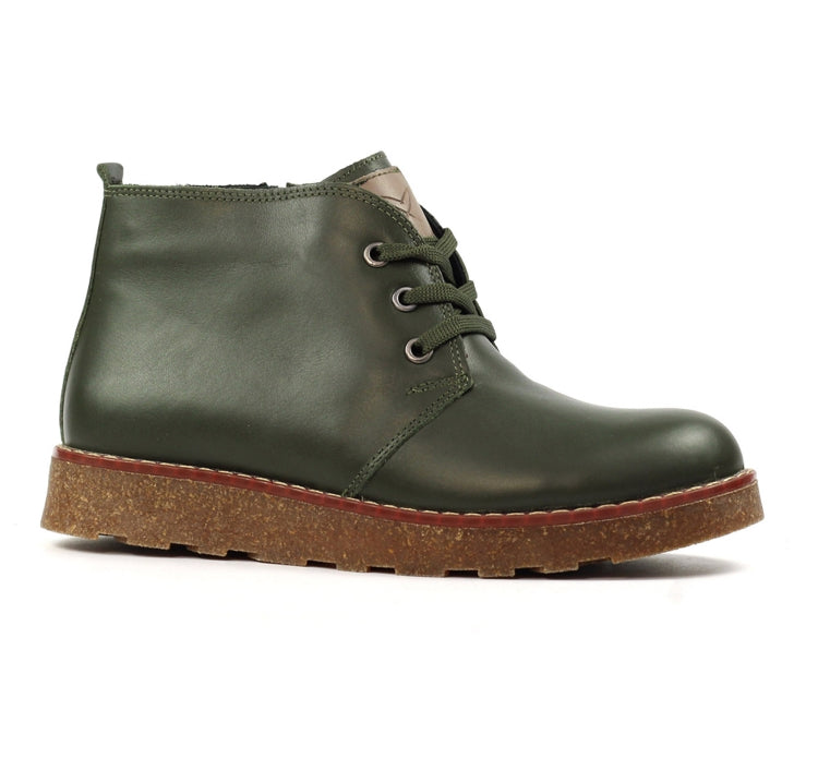 Claire III Olive Leather Boot