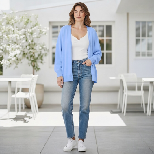 Amazing Perla Cardigan Crystal Blue