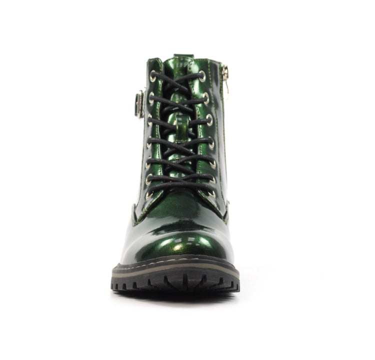 Lunar Parlour Green Patent Ankle Boot