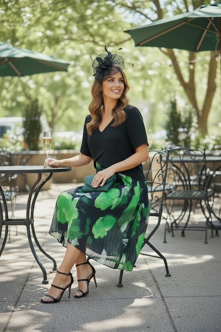 Peruzzi Blurred Leaf Dress S26123
