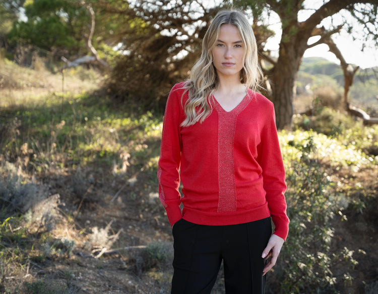 Marble Sweater 8089 109 Red