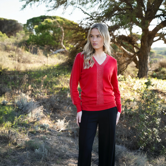 Marble Sweater 8089 109 Red