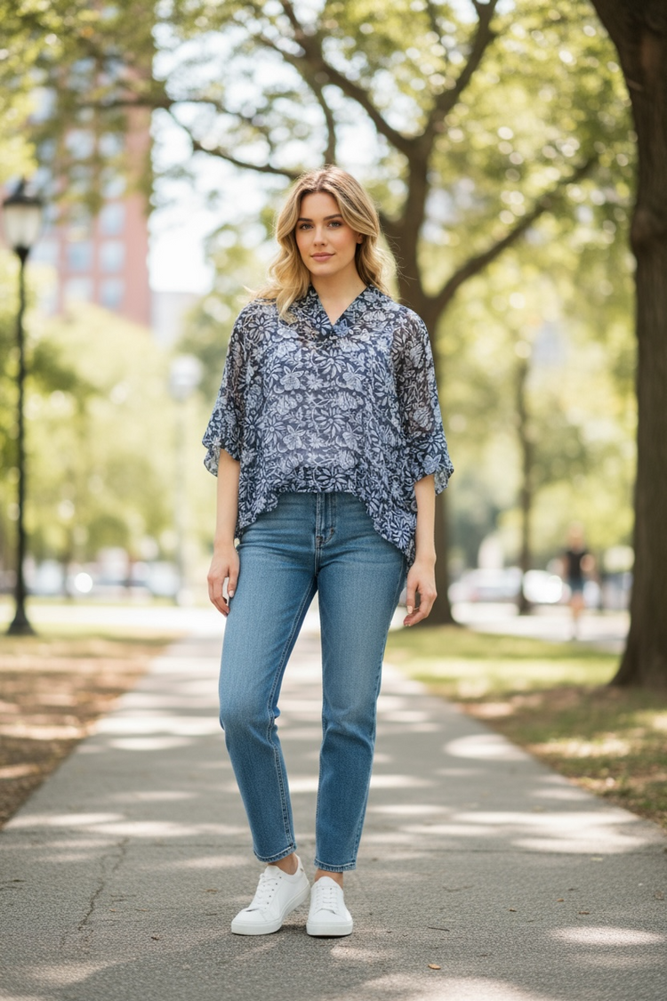 Yauvan Over Shirt Jaipur Navy