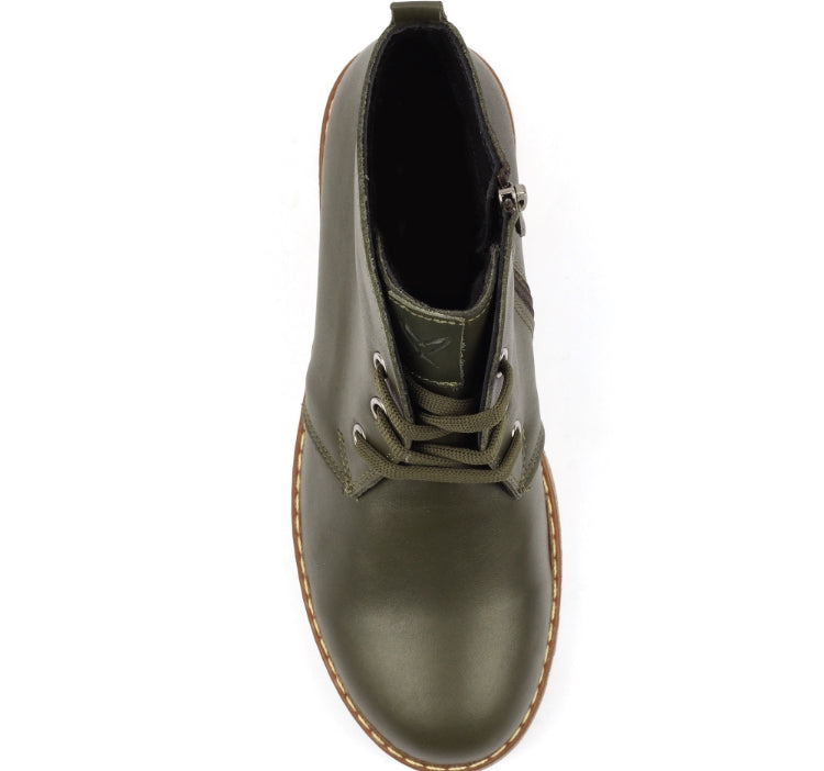 Claire III Olive Leather Boot