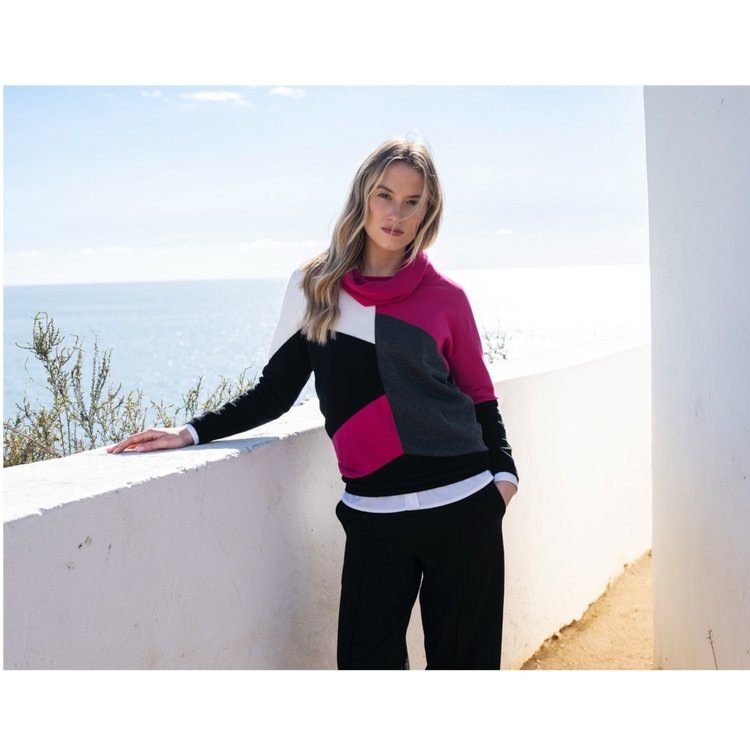 Marble Sweater 8071 126 Cerise