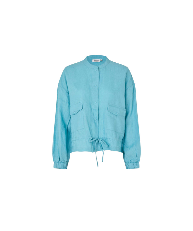 Masai Junoa Linen Jacket Aqua