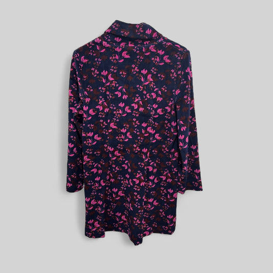 Dora Tunic Velveteen Leaf Purple Moonlight