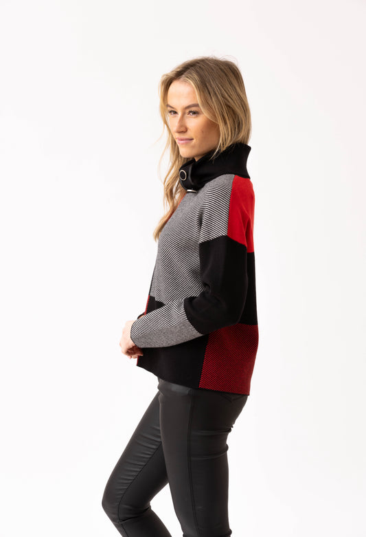 Marble Sweater 7628 109 Red