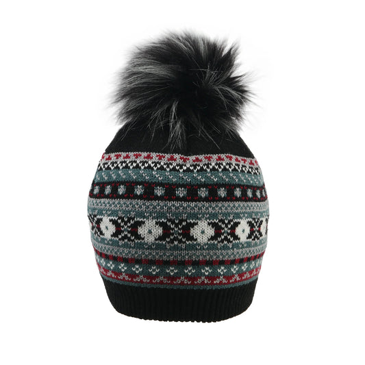 Dents 3-3313 Fair Isle Hat Black