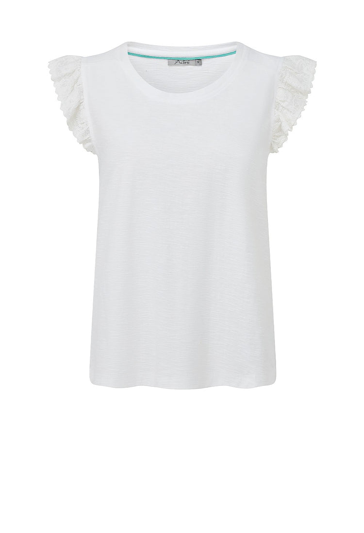 Adini Frankie Frill Slub Vest (colour options)