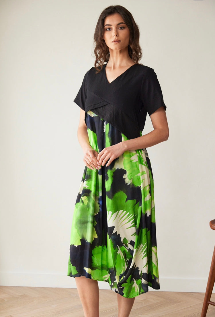 Peruzzi Blurred Leaf Dress S26123