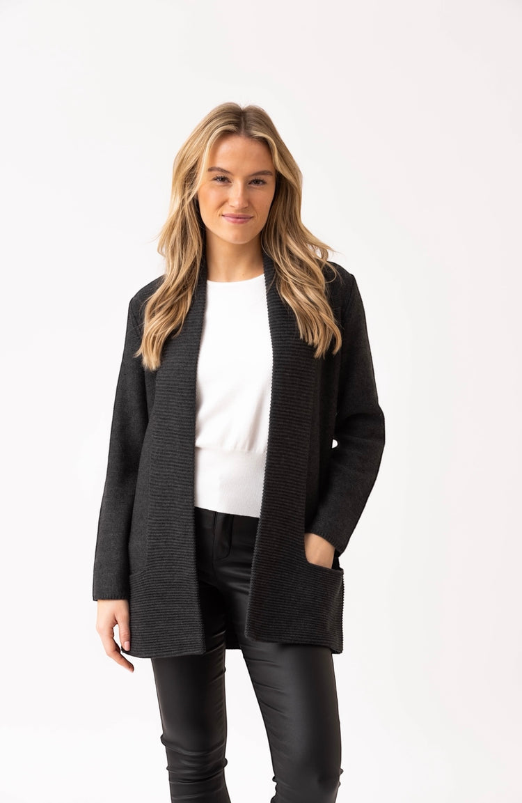 Marble Cardigan 6391 105 Charcoal