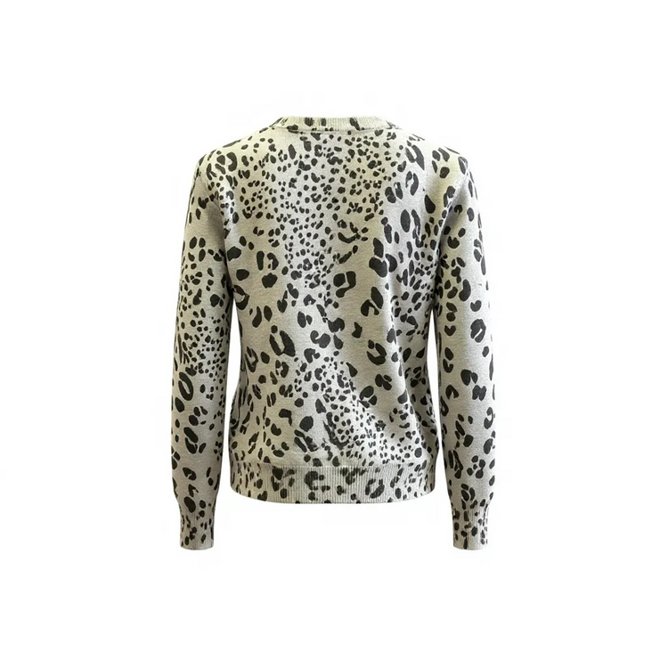 Pomodoro Animal Patchwork Cardigan Silver