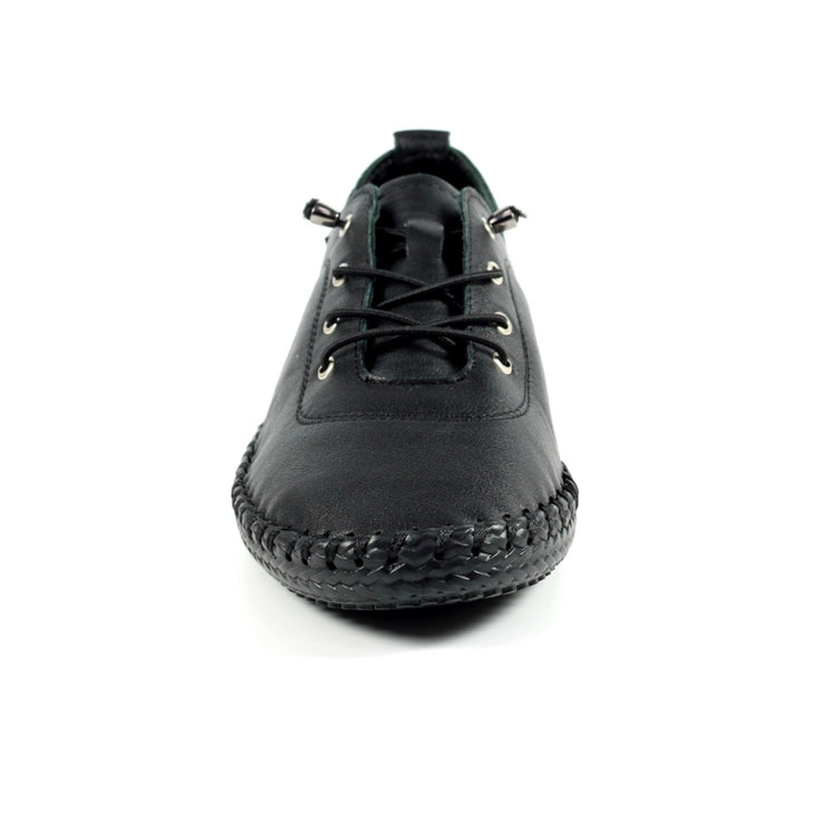 Lunar St Ives FLE030 Black Plimsole
