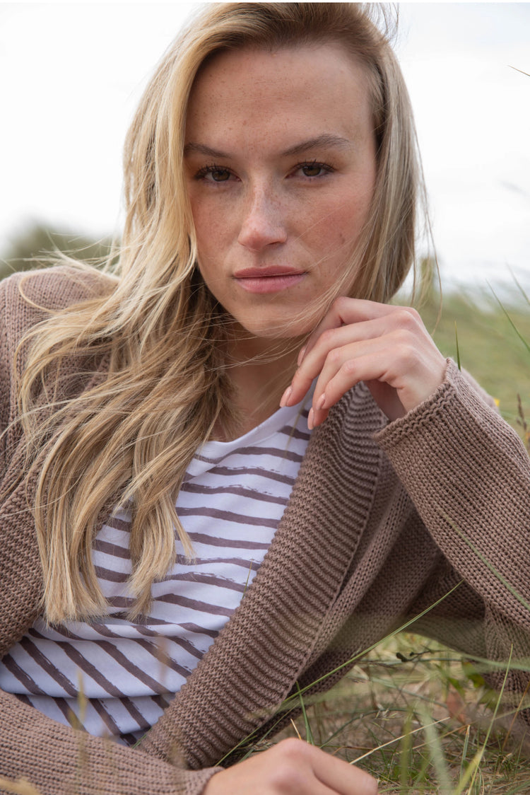 Marble Cardigan Taupe