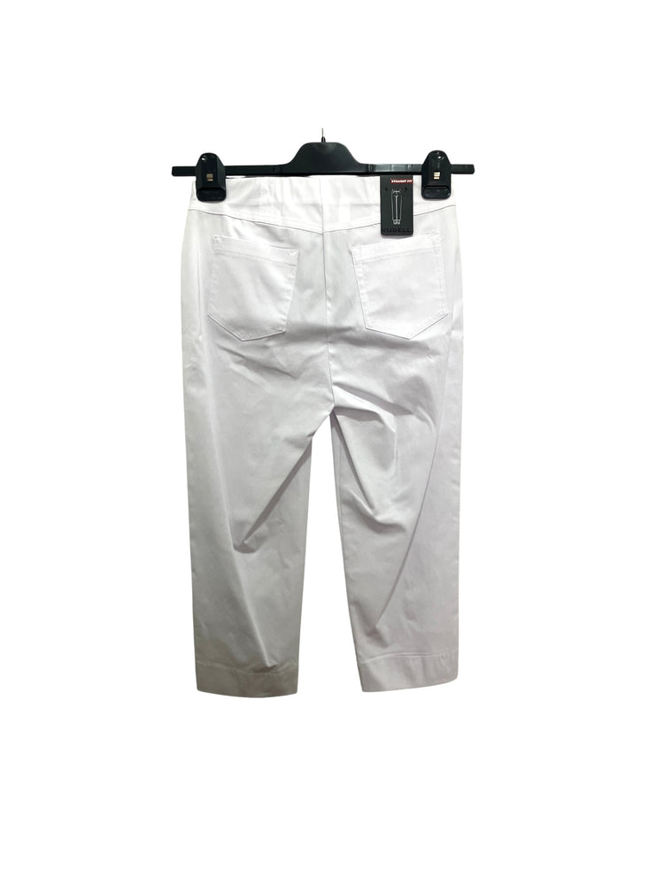 Robell Bella 07 Cropped Trousers with Pockets White