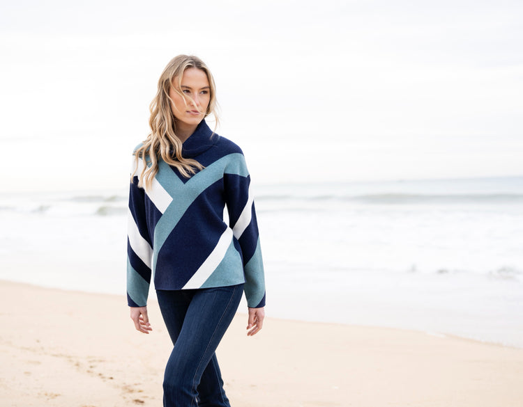Marble Sweater 8109 223 Teal