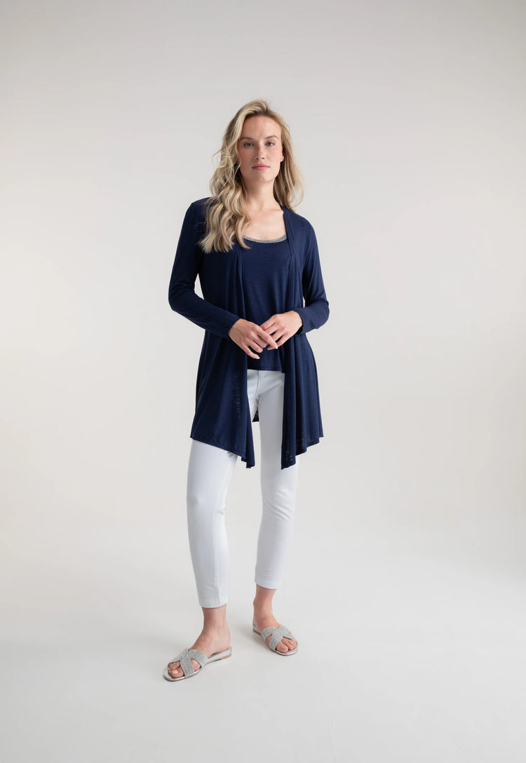 Marble Waterfall Cardi 7862 103 Navy