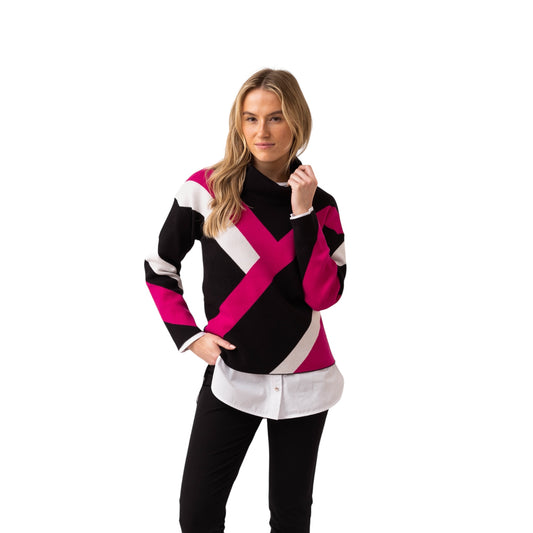 Marble Sweater 8109 126 Cerise