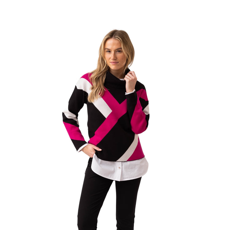 Marble Sweater 8109 126 Cerise