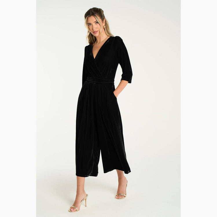 Velvet Sophia Wide Leg Jumpsuit in Black