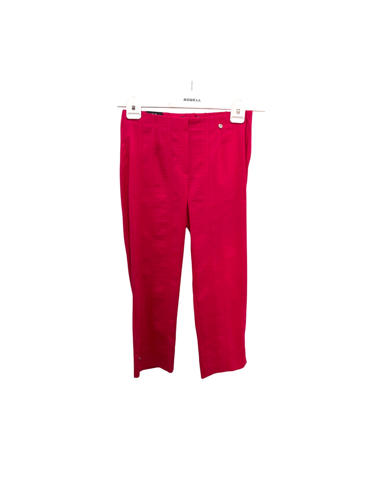 Robell Marie 07 seersucker Trousers Coral
