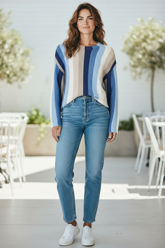 Sunday Striped Pullover 6239