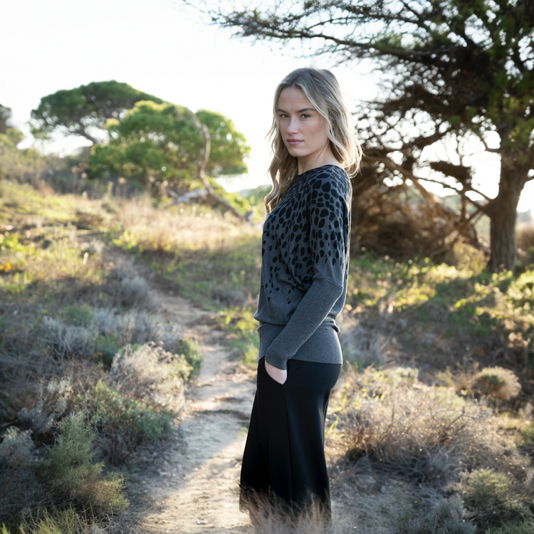 Marble Sweater 8022 105 Charcoal