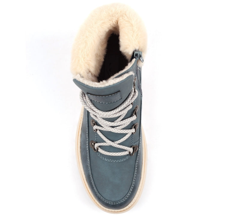 Evelyn Mid Blue Waterproof Boot