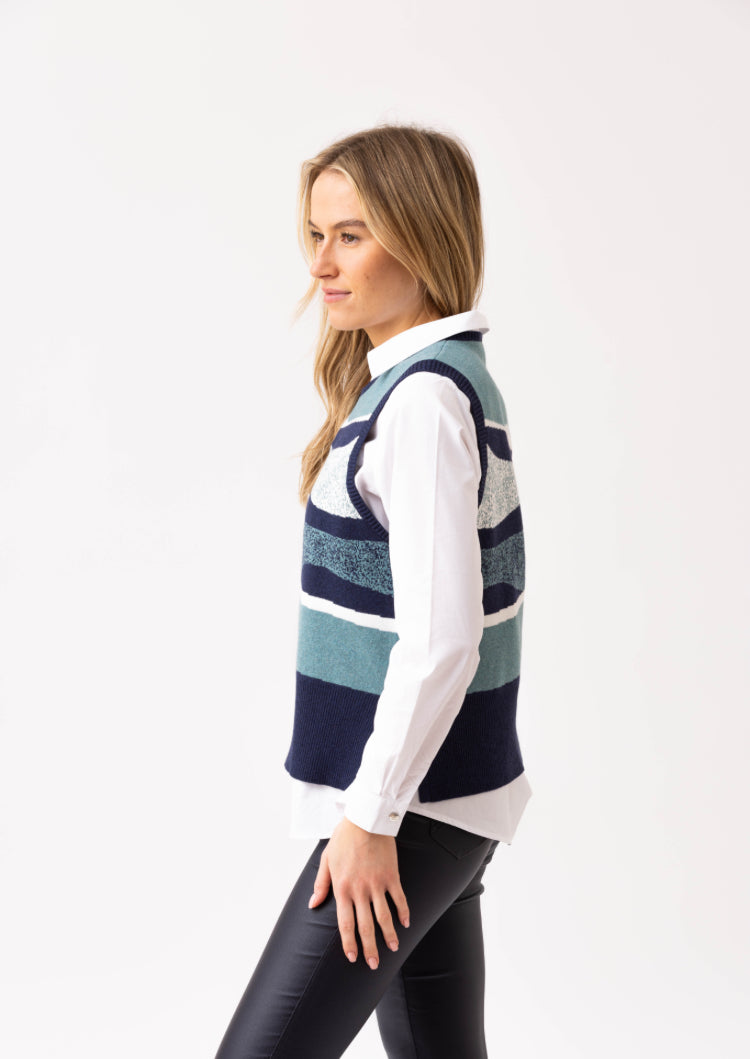 Marble Vest 8107-223 Teal