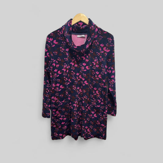 Dora Tunic Velveteen Leaf Purple Moonlight