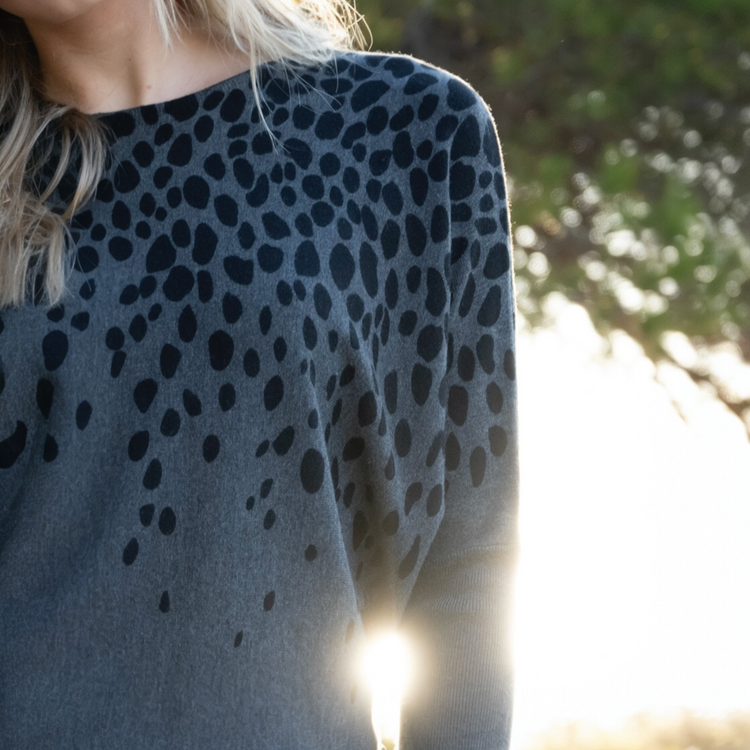 Marble Sweater 8022 105 Charcoal