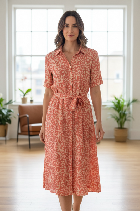 Pomodoro Berry Shirt Dress (colour options)