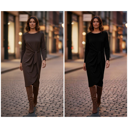 Pomodoro Tie Side Dress 62656 (colour options)