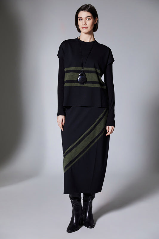 Peruzzi Stripe Skirt W25155