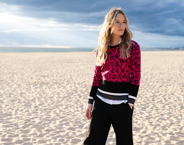 Marble Sweater 7997 126 Cerise