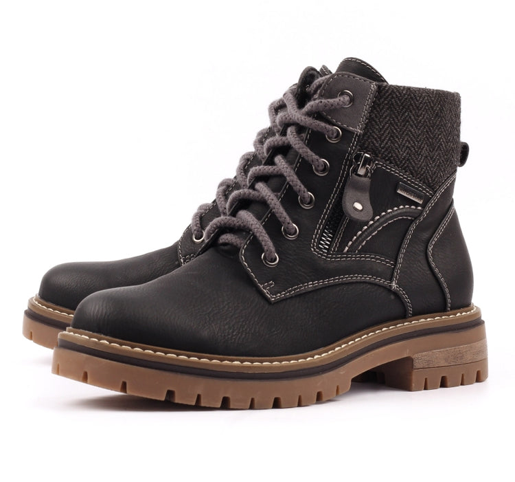 Caramel Black Waterproof Boot