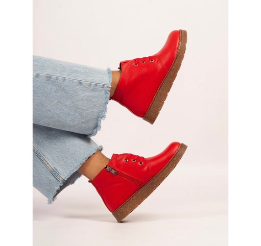 Claire III Red Leather Boot