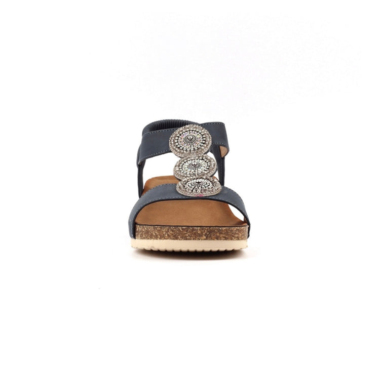 Lunar Cassidy Wedge Sandal Navy