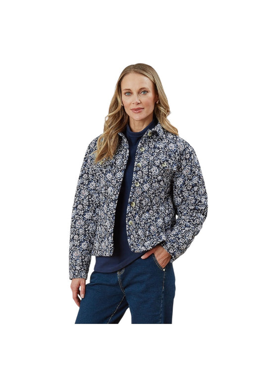 Marina Print Shree Quilted Shacket