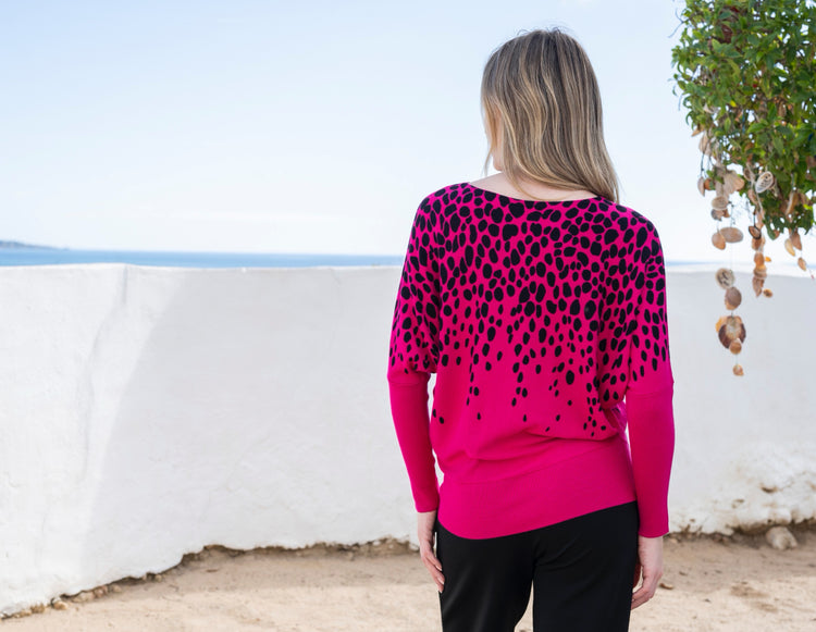 Marble Sweater 8022 126 Cerise