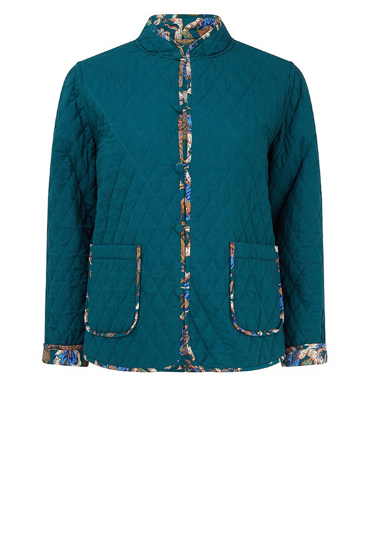 Wilderness Print Priya Reversible Quilted Jacket