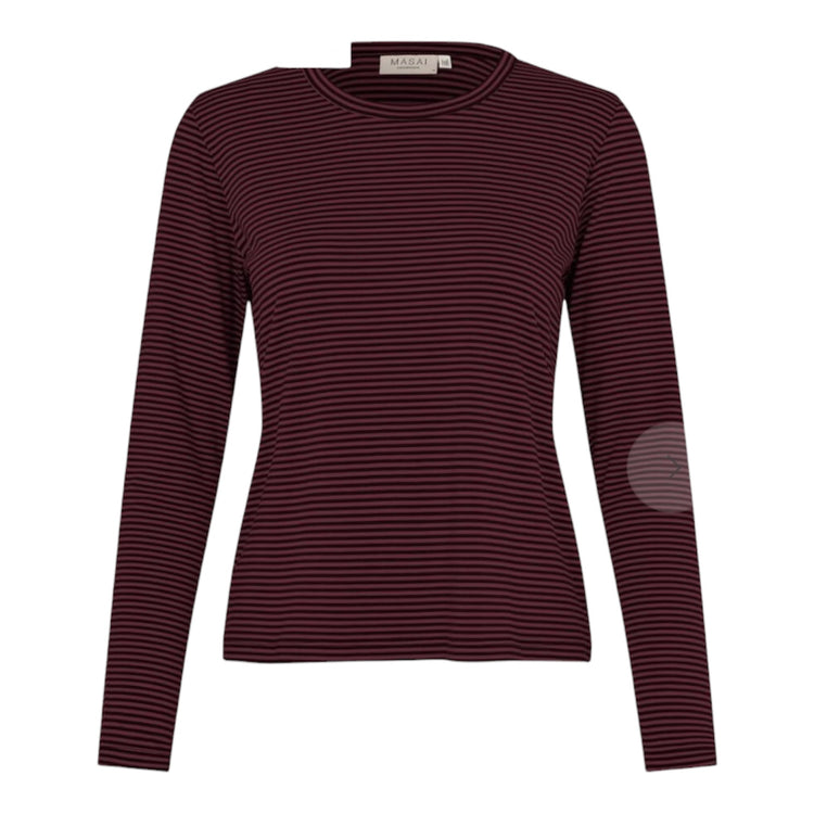 Masai Daritha Stripe Top Fig