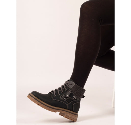 Caramel Black Waterproof Boot