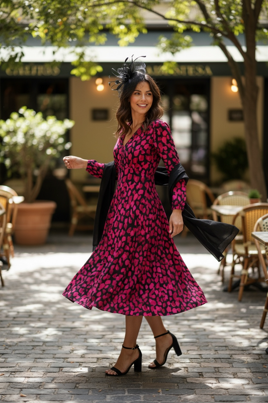 Pomodoro Pebble Midi Dress Pink