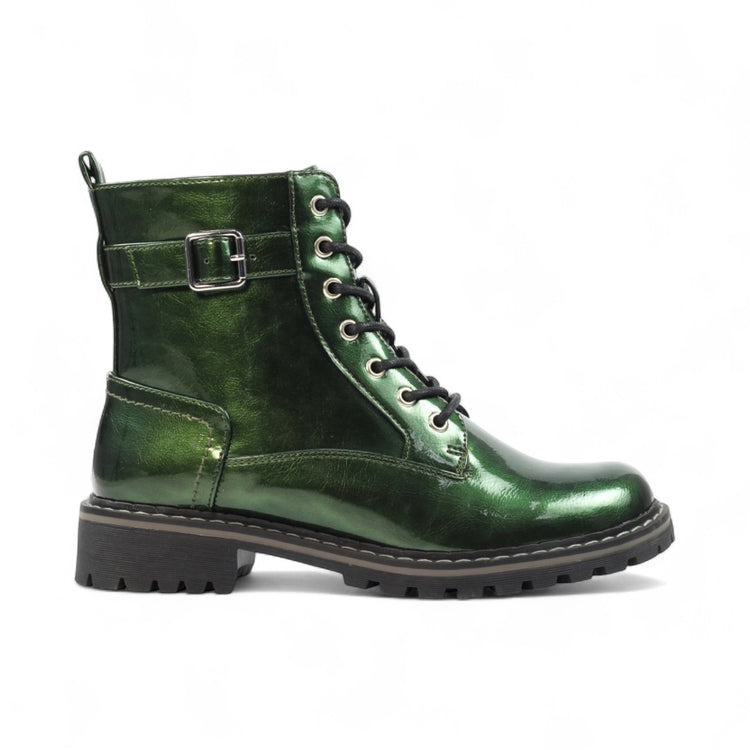 Lunar Parlour Green Patent Ankle Boot